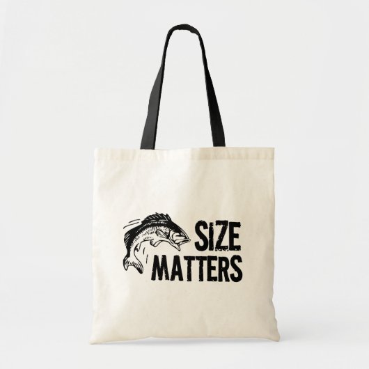 Tote Bag Sujets de taille ! Conception drôle de pêche (Devant)