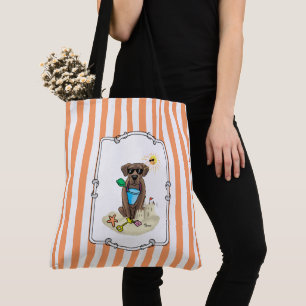 Tote Bag Summer Beach Chocolat Lab Chien Labrador Retriever