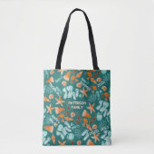 Tote Bag Summer Beach Vibes Family Trip Retro Teal Custom (Devant)