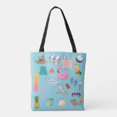 Tote Bag Summer Fourre-tout Beach Bag Carry All Canvas Bag (Dos)