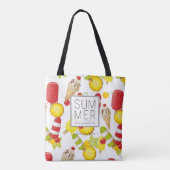 Tote Bag Summer Fruits and Ice-Cream Fun (Dos)