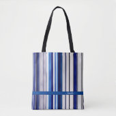 Tote Bag Summer Navy Blue Boat Collection de rayures tendan (Devant)