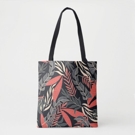 Tote Bag Summer seamless tropical pattern with bright yello (Devant)