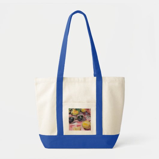 Tote Bag Summer Still Life with Lemons, Sunglasses totebag (Devant)