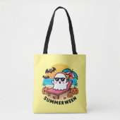 Tote Bag Summerween - fantôme sur le lit (Devant)
