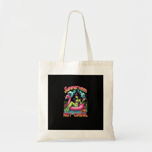 Tote Bag Summerween Witch Vibes Vacation Halloween Funny Pa (Devant)