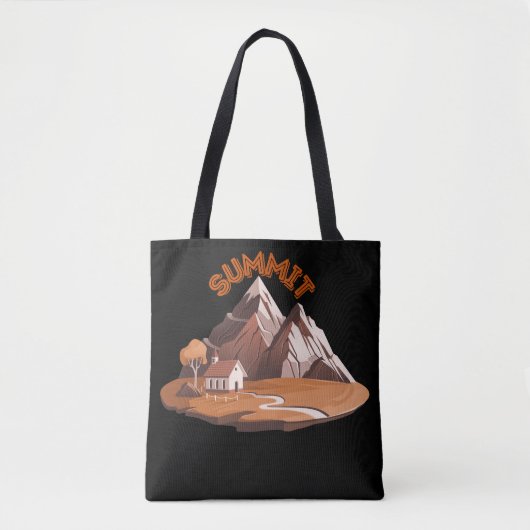 Tote Bag ​Summit Mountain Adventure Nature Lover Drawstring (Devant)