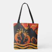 Tote Bag Sun de la tribu Kokopelli de Southwest Design (Dos)