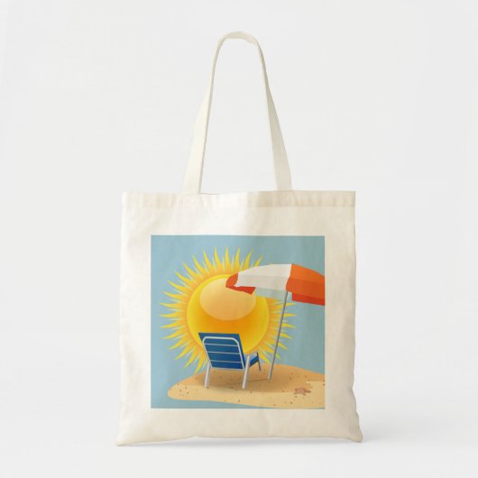 Tote Bag Sun et parapluie de plage (Devant)