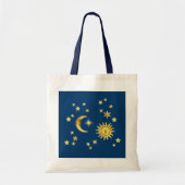 Tote Bag Sun, lune et étoiles (Devant)