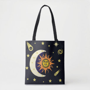 Tote Bag Sun Moon et Stars