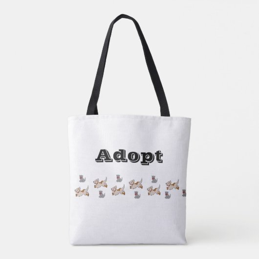 Tote Bag Sunflower Adopter Chat Chien Kitten Fourre-tout (Dos)