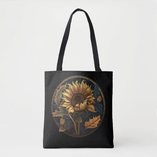Tote Bag Sunflower Art Nouveau (Devant)