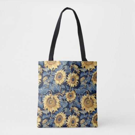 Tote Bag Sunflower Art Nouveau (Devant)