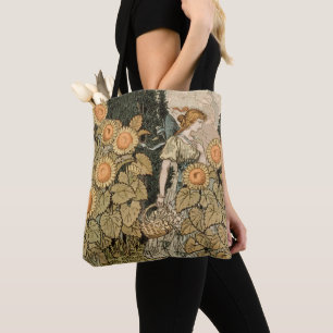 Tote Bag Sunflower Art Nouveau Jardin Grasset Femme