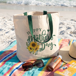 Tote Bag Sunflower Eucalyptus Joyeuse fête des mères