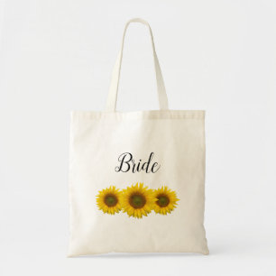 Tote Bag Sunflower Mariage Mariée Rustique