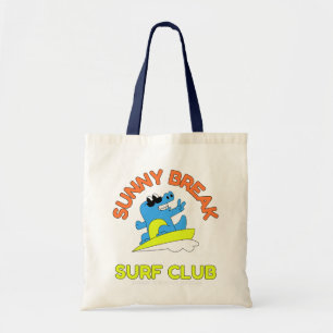 Tote Bag Sunny Break Surf Club T-Shirt - Cool Cartoon Croco