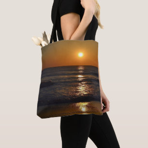 Tote Bag Sunrise at the Beach by Shirley Taylor