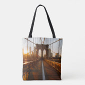 Tote Bag Sunrise du pont Brooklyn de New York (Dos)