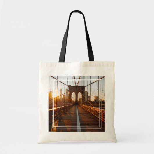 Tote Bag Sunrise du pont Brooklyn de New York (Devant)