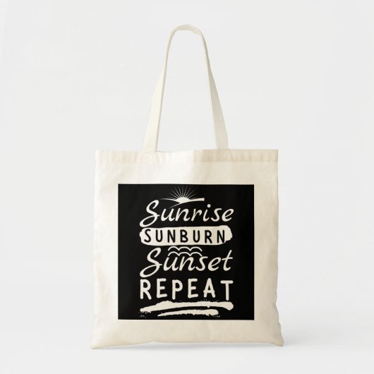 Tote Bag Sunrise Sunburn Sunset Répéter la plage d'été (Devant)