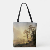 Tote Bag Sunrise, Vallée de Yosemite par Albert Bierstadt (Dos)