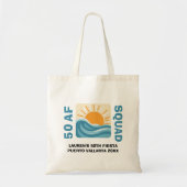 Tote Bag Sunset Beach 50 AF Crew Jolie Anniversaire (Devant)