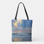 Tote Bag Sunset Beach Floride Océan chaud Orange Abstrait (Dos)