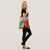Tote Bag Sunset Beach Solitude Design de sérénité (Sur le modèle)