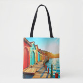 Tote Bag Sunset Bliss : Hues Balnéaires (Devant)