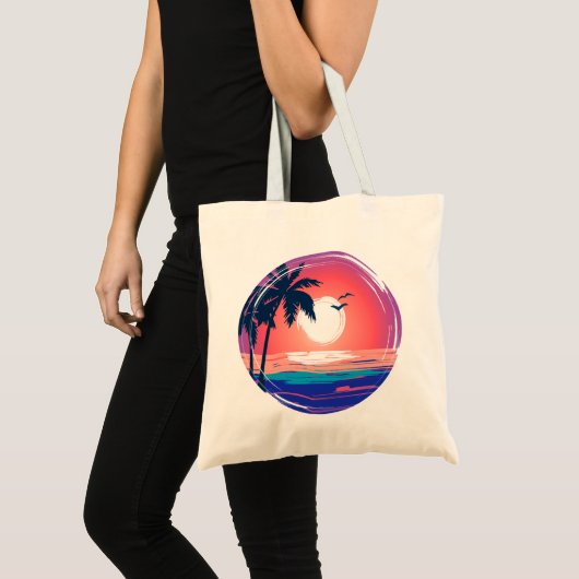 Tote Bag Sunset de plage d'été (Devant (produit))