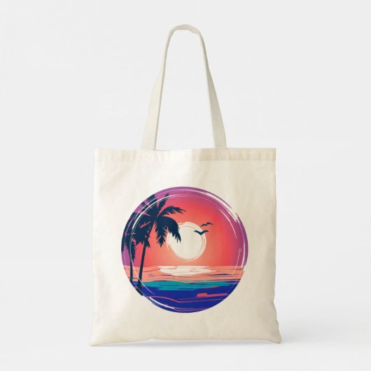 Tote Bag Sunset de plage d'été (Dos)
