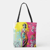 Tote Bag Sunset Garden Fashion Art Double Sided 🌺 (Dos)