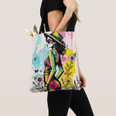 Tote Bag Sunset Garden Fashion Art Double Sided 🌺 (De près)