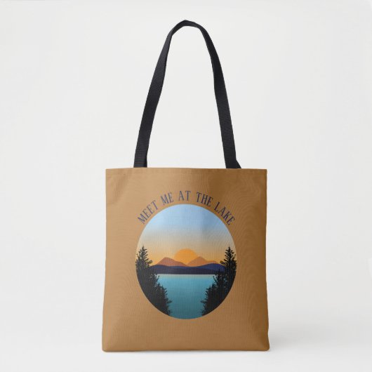 Tote Bag Sunset Lake (Devant)