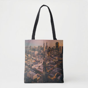 Tote Bag Sunset Over San Francisco Financial District
