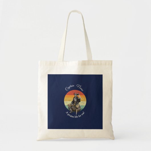 Tote Bag Sunset Rum Skeleton Party Pirate (Devant)