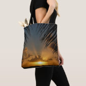 Tote Bag Sunset Through Palm Fronds (De près)
