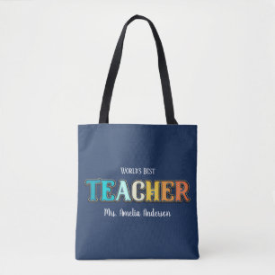 Tote Bag Sunset World's Best Teacher Appréciation Cadeau