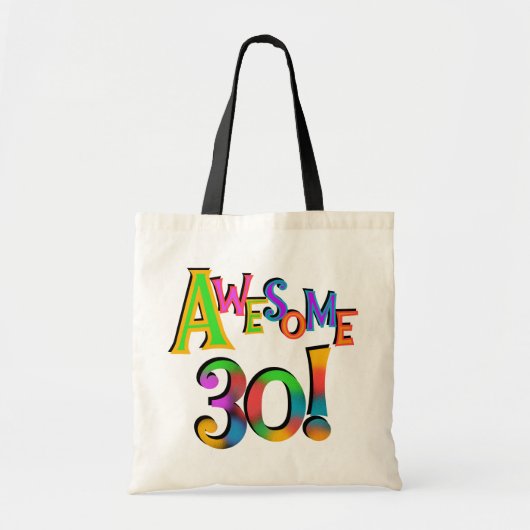 Tote Bag Super 30 T-shirts et cadeaux d'anniversaire (Devant)