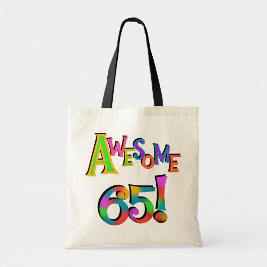 Tote Bag Super 65 Tshirts et cadeaux d'anniversaire (Devant)