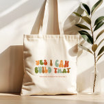 Tote Bag Super années 1970 Oui Je peux construire ça, Build<br><div class="desc">Peu importe ce que vous construisez,  ce sac fourre-tout montrera vos compétences. Offrez ce fourre-tout 'Oui je peux construire ça' au constructeur dans votre vie.</div>