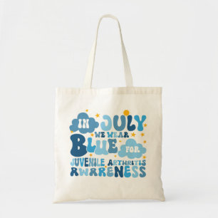 Tote Bag Super En Juillet Nous Portons Blue Juvenile Arthri