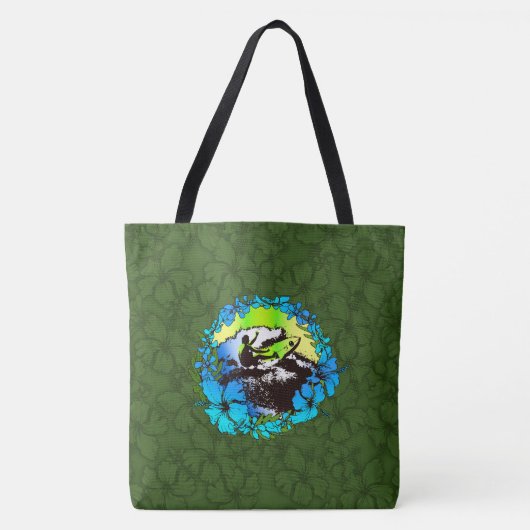 Tote Bag Super Hawaiian Surfer 1960 Retro Beach Bag (Devant)