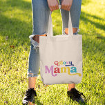 Tote Bag Super Mama coloré<br><div class="desc">Super Sac fourre-tout maman ! Le design présente un texte rétro coloré.</div>