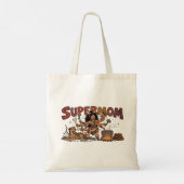 Tote Bag Super Maman Cavernicole Drôle Multitâche Rétro (Dos)