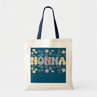 Tote Bag Super Nonna Grandmère Fleurs Nonna Grandma