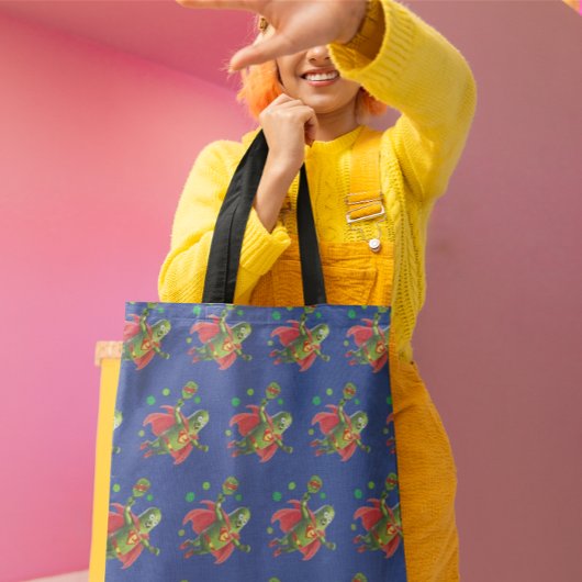 Tote Bag Super Pickleman Funny Dark Blue