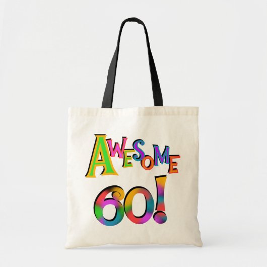 Tote Bag Superbe 60 T-shirts et cadeaux d'anniversaire (Devant)